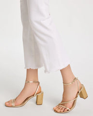 Alabaster Petite No Stain Girlfriend Fray Hem Kick Flares