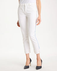 Alabaster Girlfriend Roll Cuff Crop Jeans