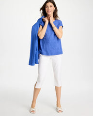 Alabaster Pull-On Capri Jeans