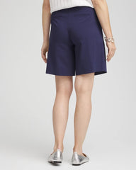 Passport Blue Brigitte™ Pull-On Asymmetrical Wrap Skort