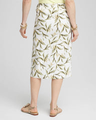 Alabaster Linen Midi Wrap Skirt