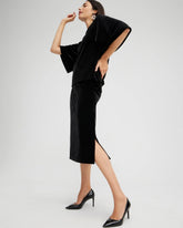 Travelers Black Travelers™ Velvet Midi Skirt