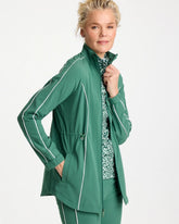 Water Lily Green Zenergy® UPF Piping Anorak Jacket