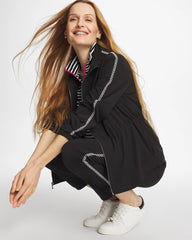 Black Zenergy® UPF Lattice-Trim Jacket