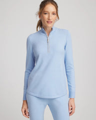Crystal Topaz Zenergy® Luxe Half-Zip Pullover Top