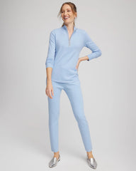 Crystal Topaz Zenergy® Luxe Half-Zip Pullover Top