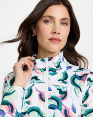Blossom Zenergy® UPF Blooms Mock Zip Polo