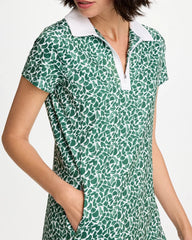 Water Lily Green Zenergy® UPF Paint Contrast Dress