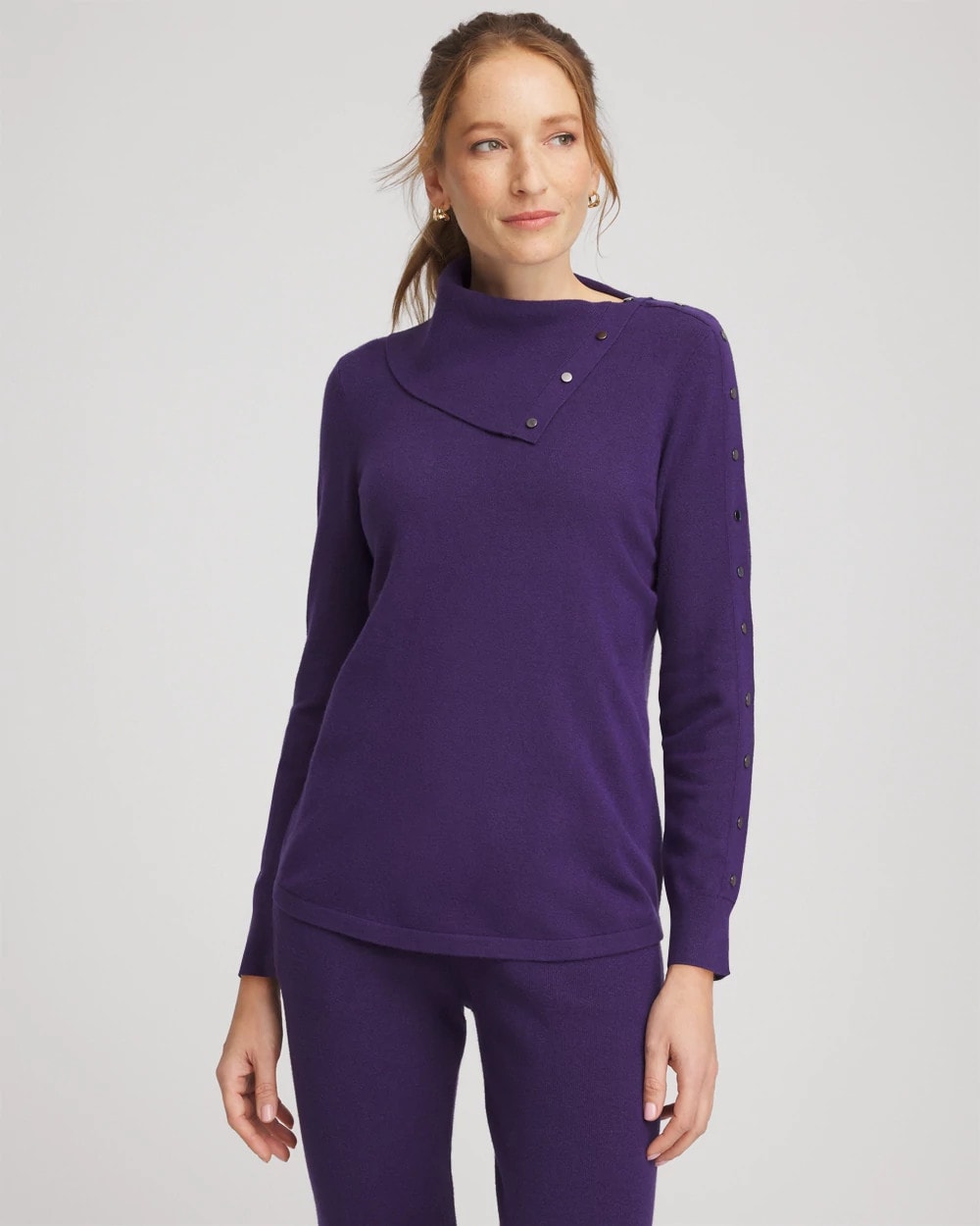 Purple Elixir Zenergy® Luxe Envelope Neck Sweater