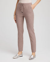 Taupe Heather Zenergy® Luxe Rhinestone Ankle Pants