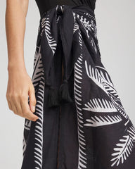 Black/Multi Magicsuit® Hearts of Palm Pareo