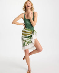 Green Print Gottex Willow Pareo