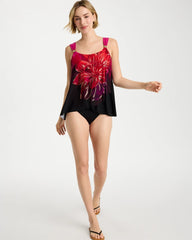 Black/Multi Miraclesuit® Petali Rosa Dazzle Tankini