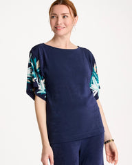 Kings Navy Travelers™ Printed Kimono Sleeve Top