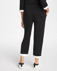 Black Zenergy® Soft Caviar Bead Contrast Pants