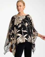 Travelers Black Travelers™ Burnout Floral Chiffon Top