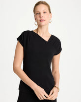 Black Travelers™ Knit Asymmetrical Top
