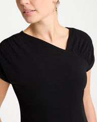Black Travelers™ Knit Asymmetrical Top