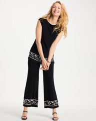Travelers Black Travelers™ Abstract Zebra Trim Tunic