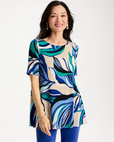 Rich Cobalt Travelers™ Marble Flora Swing Tunic