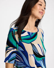 Rich Cobalt Travelers™ Marble Flora Swing Tunic