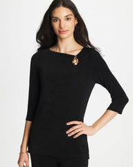 Travelers Black Travelers™ Hardware 3/4 Sleeve Tunic