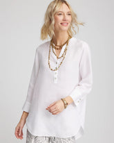 Optic White No Iron™ Linen Tunic