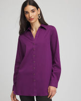Purple Royale No Iron™ Novelty Button Tunic