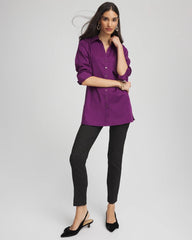 Purple Royale No Iron™ Novelty Button Tunic