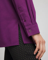 Purple Royale No Iron™ Novelty Button Tunic
