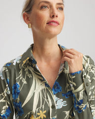 Nettle Leaf No Iron™ Printed Sateen Shirt