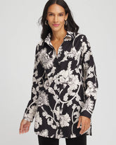Black No Iron™ Bryne Bloom Stretch Tunic