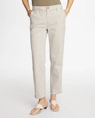 Lichen Stripe Girlfriend Straight Ankle Jeans