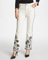 Sea Salt Ginkgo Girlfriend Cropped Flared Jeans
