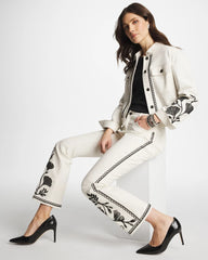 Sea Salt Ginkgo Girlfriend Cropped Flared Jeans