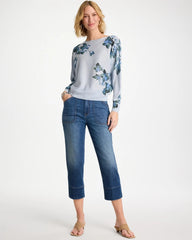 Suki Indigo Straight Utility Crop Jean