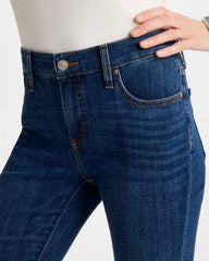 Carina Indigo Petite Girlfriend Fray Hem Kick Flares