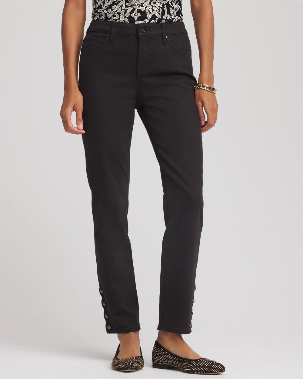 Black Girlfriend Slim Ankle Jeans