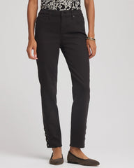 Black Girlfriend Slim Ankle Jeans