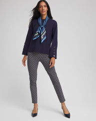 Passport Blue Brigitte™ Chain Connection Slim Ankle Pants