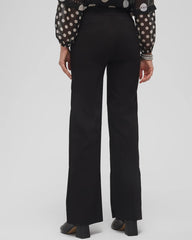 Black Brigitte™ Slim Wide-Leg Pants