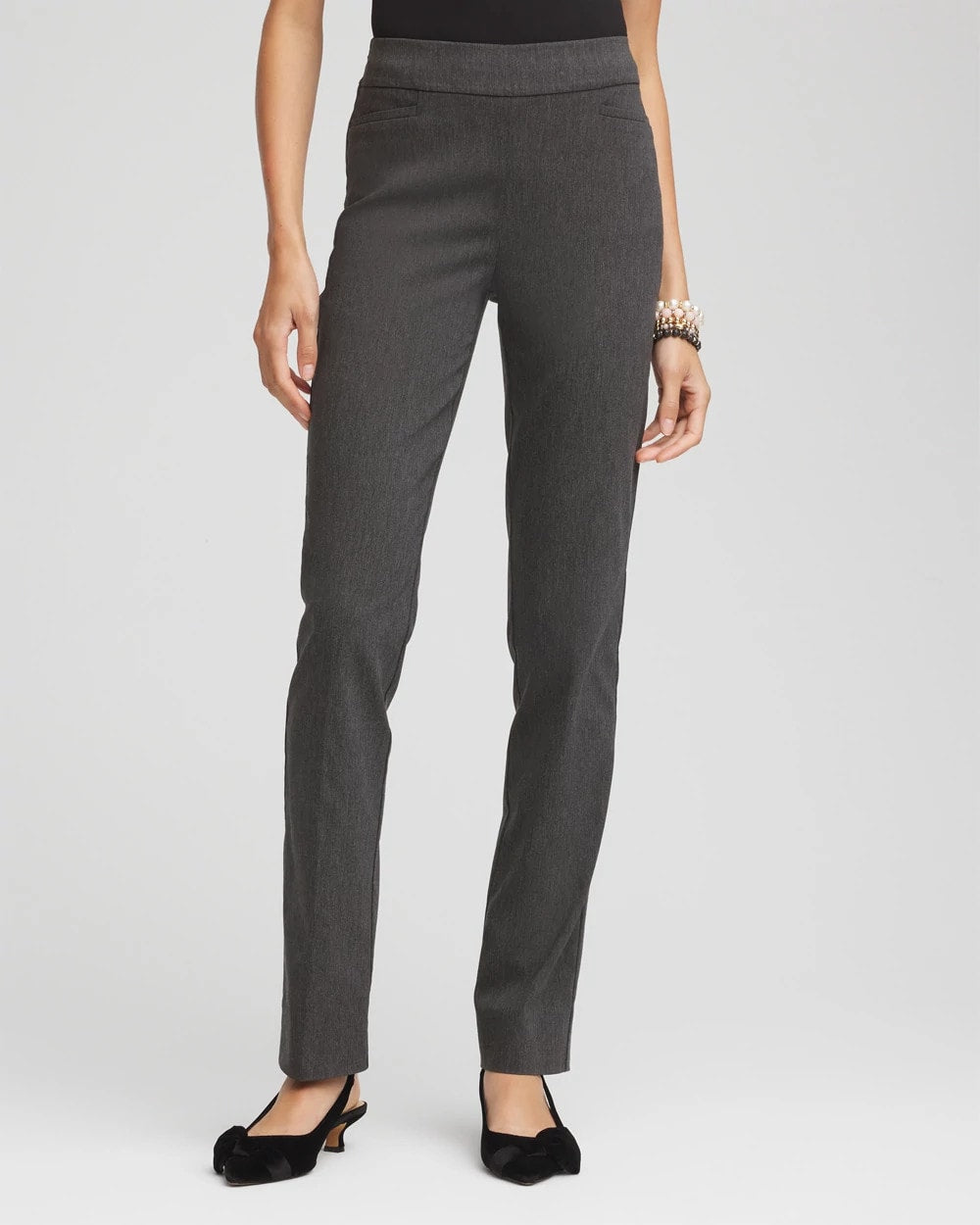 Graphite Heather Gray Brigitte™ Slim Full-Length Pants