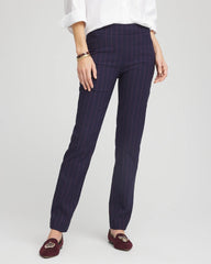Passport Blue Shadow Stripe Brigitte™ Slim Pull-On Pants