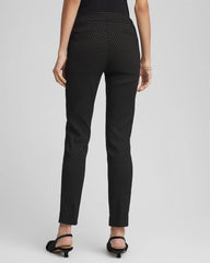 Black Brigitte™ Slim Ankle Jacquard Pants