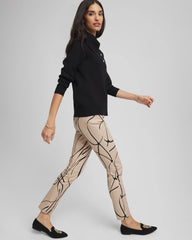 Champagne Fizz Brigitte™ Golden Leaf Slim Ankle Pants