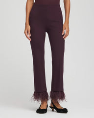 Night Bloom Juliet Feathered Flared Cropped Pants