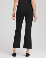 Black Juliet Slim Cropped Flared Pants