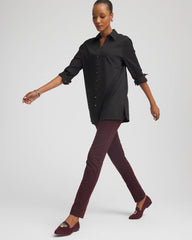 Black Circle Jacquard Juliet Slim Ankle Pants