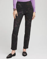 Black Juliet Floral Ankle Pants