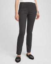 Black Juliet Tonal Check Ankle Pants